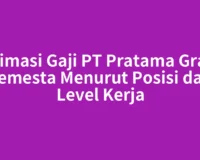 Estimasi Gaji PT Pratama Graha Semesta Menurut Posisi dan Level Kerja