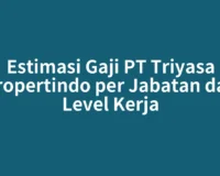 Estimasi Gaji PT Triyasa Propertindo per Jabatan dan Level Kerja
