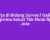Kerja di Bidang Survey? Gaji PT Geoprima Solusi Tbk Mulai Rp4,5 Juta